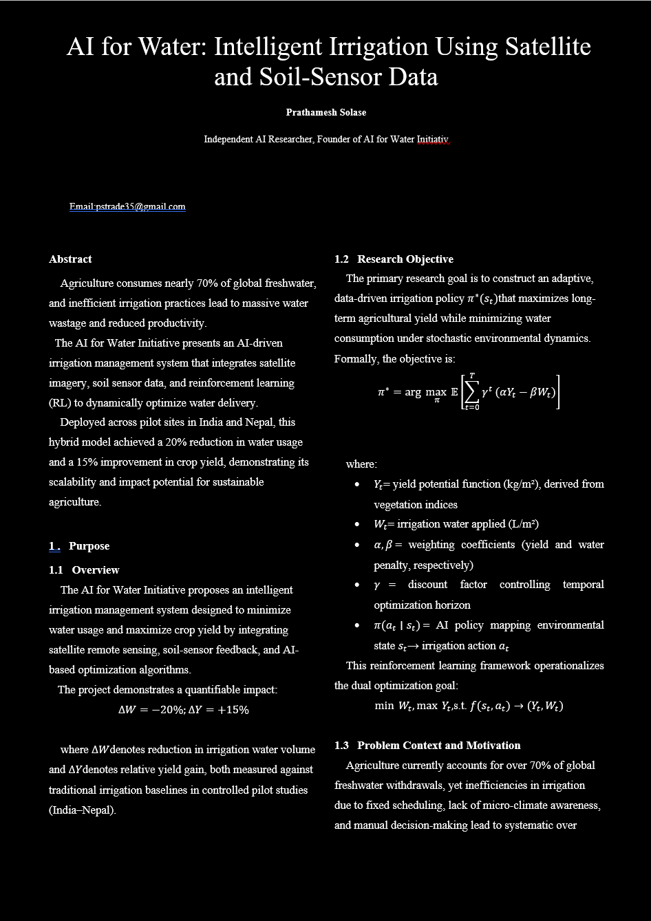 AI for Water Research Paper Page 1